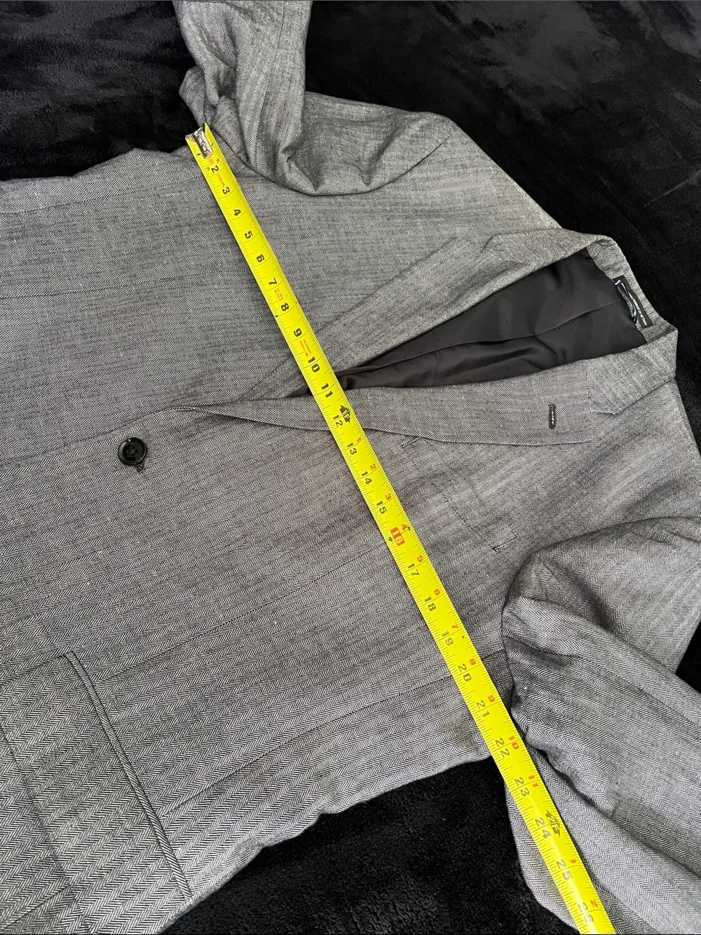 Linen & Cotton Tommy Hilfiger Silver-Cray Herringbone Blazer -